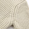 Women’s Army Inspo Short Knit Ivory Round neck jumper with side pockets
