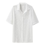 Summer New Fashion Men’s Mesh Lace Shirt