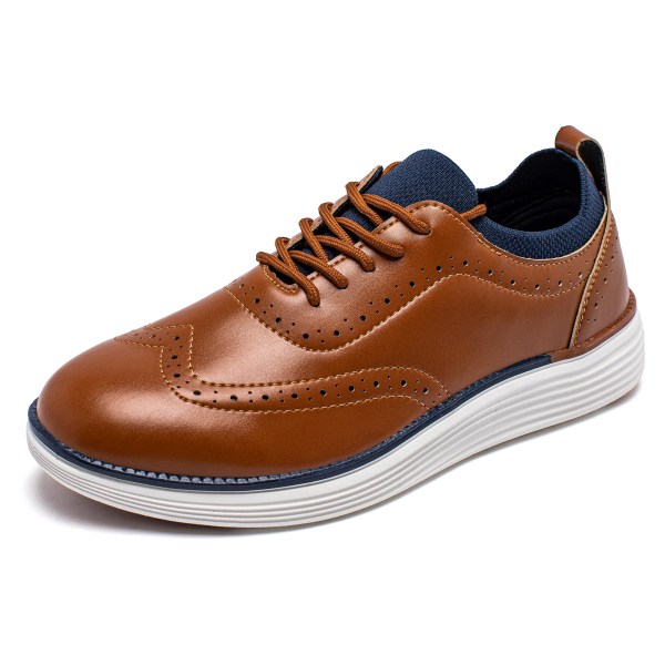 HOBIBEAR Men’s Oxfords Leather Wingtip Casual Walking Sneakers Shoes HOBIBEAR Men’s Oxfords Leather Wingtip Casual Walking Sneakers Shoes