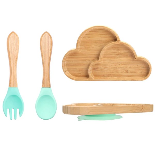 3Pcs/Set Baby Bamboo Suction Tableware Children’s Feeding BPA Free 3Pcs/Set Baby Bamboo Suction Tableware Children’s Feeding BPA Free