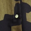 Womens Black Military Green Silk Satin Print Shirt Gold Button Detail Womens Black Military Green Silk Satin Print Shirt Gold Button Detail