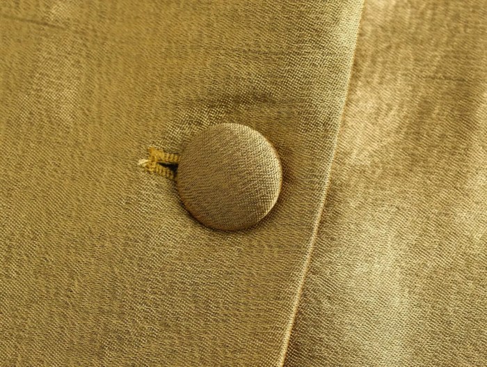 Womens Classic Gold Shimmer Straight Cut Single breasted Blazer