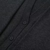 Womens Knot Knit V Neck Long Sleeve Cardigan Charcoal