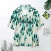 Casual Loose Lapel Brush Painted Printed Shirt – Summer Holiday Style for Men