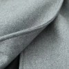 Womens Gray Belt Oversized Lapel Long Sleeve Pocket Coat