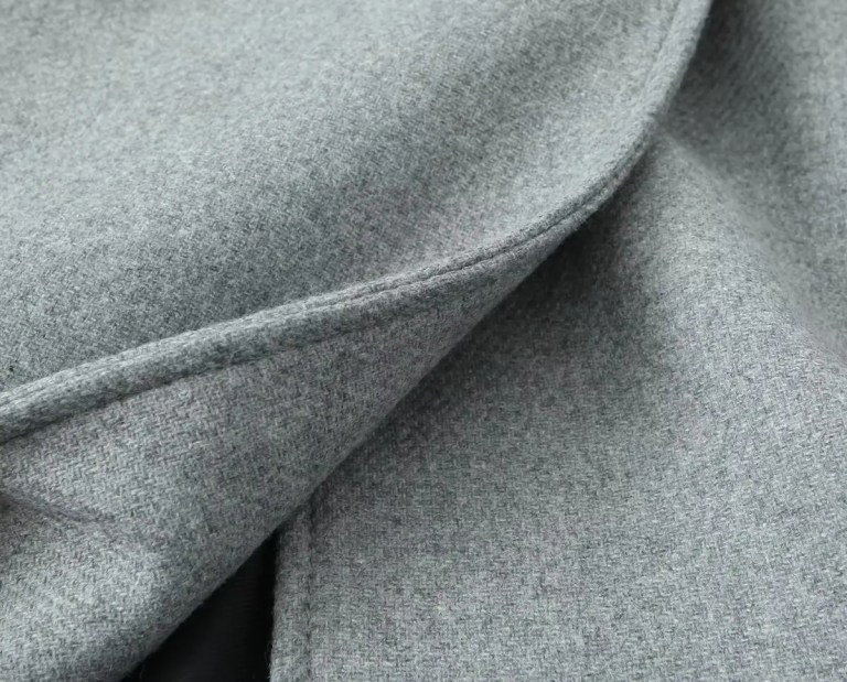 Womens Gray Belt Oversized Lapel Long Sleeve Pocket Coat Womens Gray Belt Oversized Lapel Long Sleeve Pocket Coat