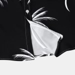 Men’s Casual Palm Tree Short Sleeve Beach Shirt – Summer New Arrival