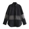 Womens Black Ghost Die Long Sleeve Oversized Shirt
