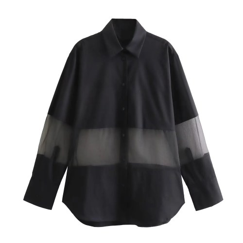 Womens Black Ghost Die Long Sleeve Oversized Shirt Womens Black Ghost Die Long Sleeve Oversized Shirt