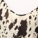 Womens Micro Strap Black White Print Silk Satin Midi Dress