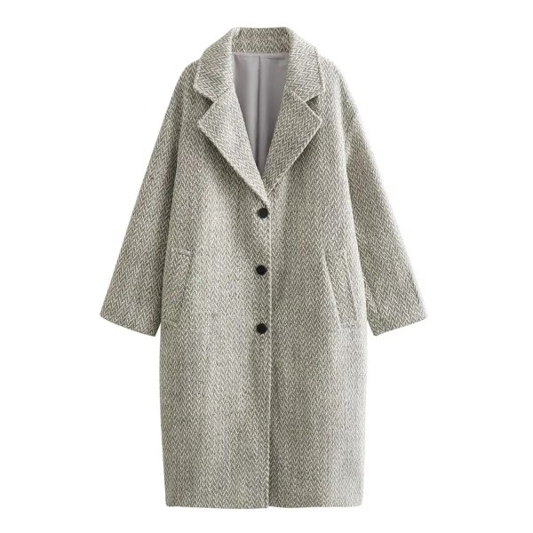 Womens Herrick Ebone Twill Long Vintage Coat Womens Herrick Ebone Twill Long Vintage Coat