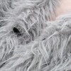 Womens Thick Eco-friendly Fur Vintage Short Coat in Ice Gray