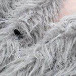 Womens Thick Eco-friendly Fur Vintage Short Coat in Ice Gray Womens Thick Eco-friendly Fur Vintage Short Coat in Ice Gray