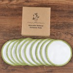 Cotton 10Pcs Bamboo Makeup Remover Reusable Cotton Pads