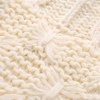 Womens Textured Ivory Knit Round Collar Jumper