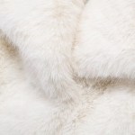 Womens Thick Warm Winter Faux Fur Vintage Long Sleeve Coat White