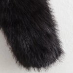 Womens Warm Faux Fur Black Short Vintage Coat
