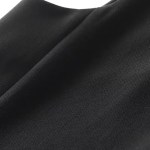 Womens Black Buckle Series Straight Cut Gold button Detail 50’s Glam Mini Dress