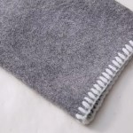 Womens Straight V Cut Neck Kint Jumper with woven Pockets Light Grey