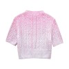 Womens Eight-length Metallic Pink Sweetheart Knit Round Neck Jumper Womens Eight-length Metallic Pink Sweetheart Knit Round Neck Jumper