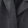 Womens Vintage Lapel Long Sleeve Double-breasted Oversized Coat Gray Womens Vintage Lapel Long Sleeve Double-breasted Oversized Coat Gray