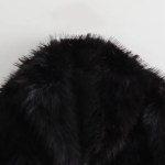 Womens Warm Faux Fur Black Short Vintage Coat