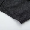 Womens Knot Knit V Neck Long Sleeve Cardigan Charcoal