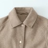 Womens Casual Polo Collar Long Sleeve Textured Straight Cut Jacket Womens Casual Polo Collar Long Sleeve Textured Straight Cut Jacket