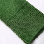 Womens Green Knit Cropped Turtleneck Jumper