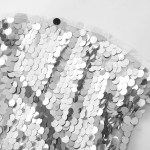 Womens Strapless Silver beaded Tube Backless Party Mini Dress