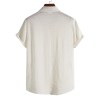 Men’s Fashion Trend Short-sleeved Shirt in Solid Color Dark Grid – Ropa De Hombre