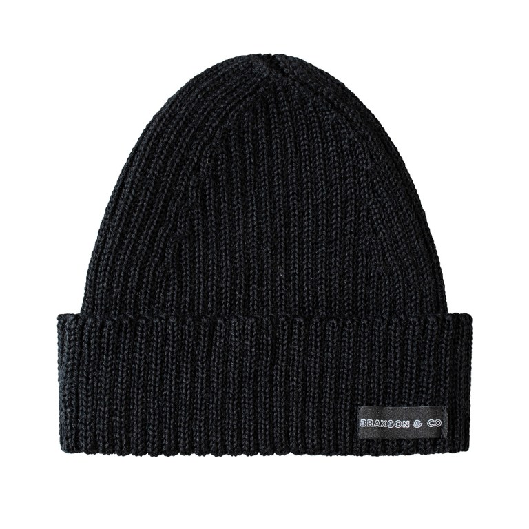 Braxson & Co Men’s fold back beanie Black Braxson & Co Men’s fold back beanie Black