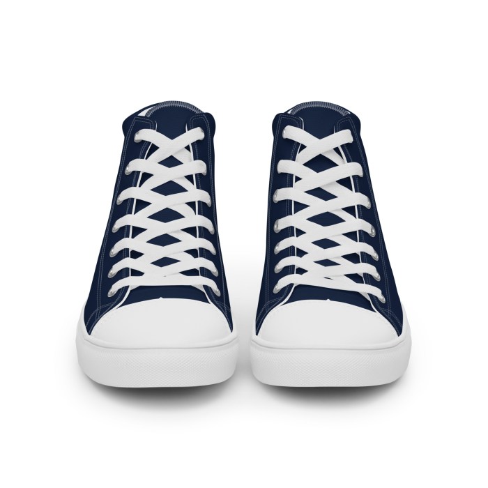 Men’s Classic Blue high top canvas sneakers By Love Tub Club