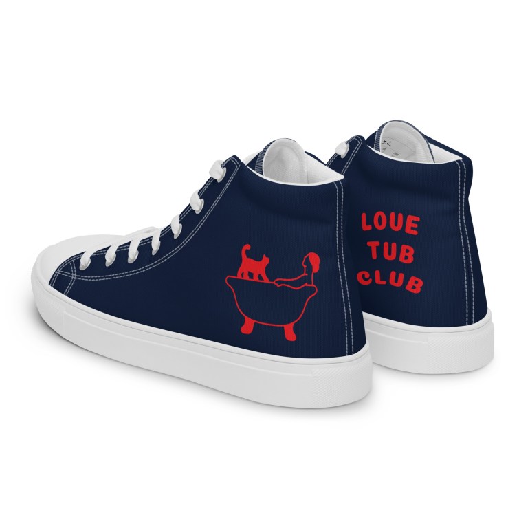 Men’s Classic Blue high top canvas sneakers By Love Tub Club