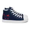 Men’s Classic Blue high top canvas sneakers By Love Tub Club