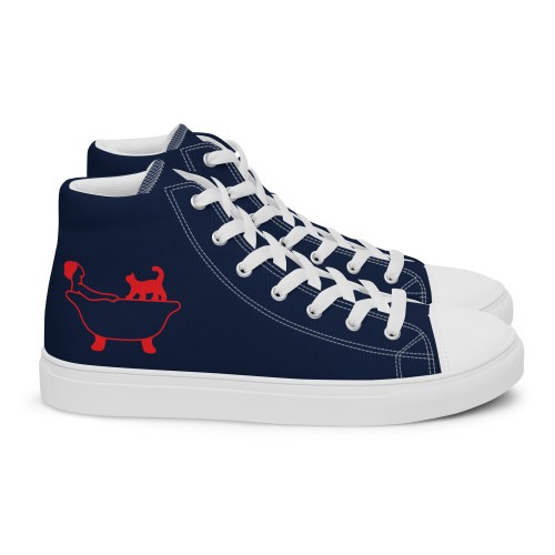 Men’s Classic Blue high top canvas sneakers By Love Tub Club Men’s Classic Blue high top canvas sneakers By Love Tub Club