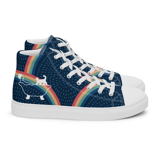 Men’s Rainbow high top canvas sneakers By Love Tub Club jQuery(document).ready(function($) { // Target the Products page if($('body').hasClass('edit-php') && $('body').hasClass('post-type-product')) { $("th.column-admin_commission").css( 'width', '10%' ); } });