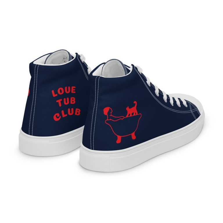Men’s Classic Blue high top canvas sneakers By Love Tub Club