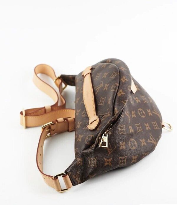 Authentic Louis Vuitton Bum Bag Black Interior Belt Bag Brown Canvas Authentic Louis Vuitton Bum Bag Black Interior Belt Bag Brown Canvas