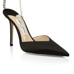 Authentic jimmy choo saeda black embellished satin pumps size 37.5 Authentic jimmy choo saeda black embellished satin pumps size 37.5