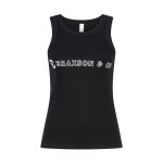 women's rib tank black
