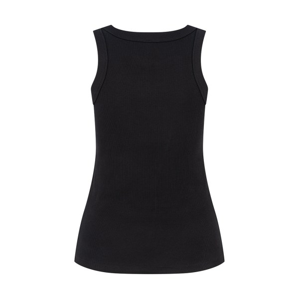women's rib tank black back