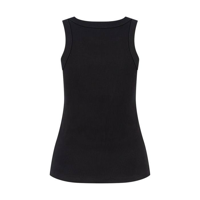 women's rib tank black back women's rib tank black back