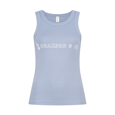 women's rib tank blue women's rib tank blue