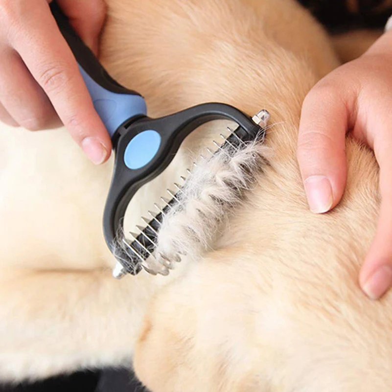 Professional Pet De-shedding Pet Fur comb brush for cats or dogs