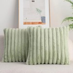 Faux Rabbit Fur Soft Plush Square Cushion Covers Faux Rabbit Fur Soft Plush Square Cushion Covers