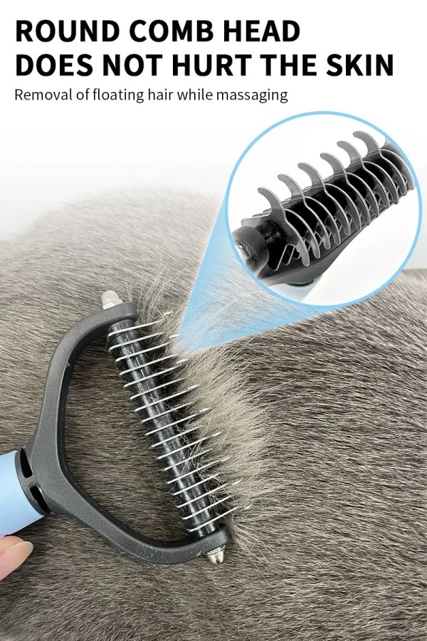 Dog Cat Hair Removal Comb Pet Long Hair Short Hair Pet Grooming Care De-matting Brush