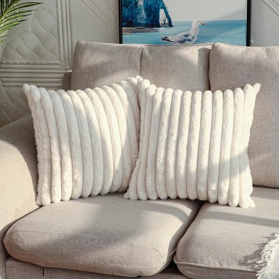 Faux Rabbit Fur Soft Plush Square Cushion Covers Faux Rabbit Fur Soft Plush Square Cushion Covers