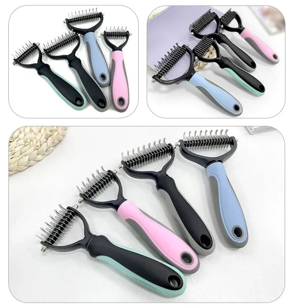 Dog Cat Hair Removal Comb Pet Long Hair Short Hair Pet Grooming Care De-matting Brush