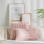 Faux Rabbit Fur Soft Plush Square Cushion Covers Faux Rabbit Fur Soft Plush Square Cushion Covers